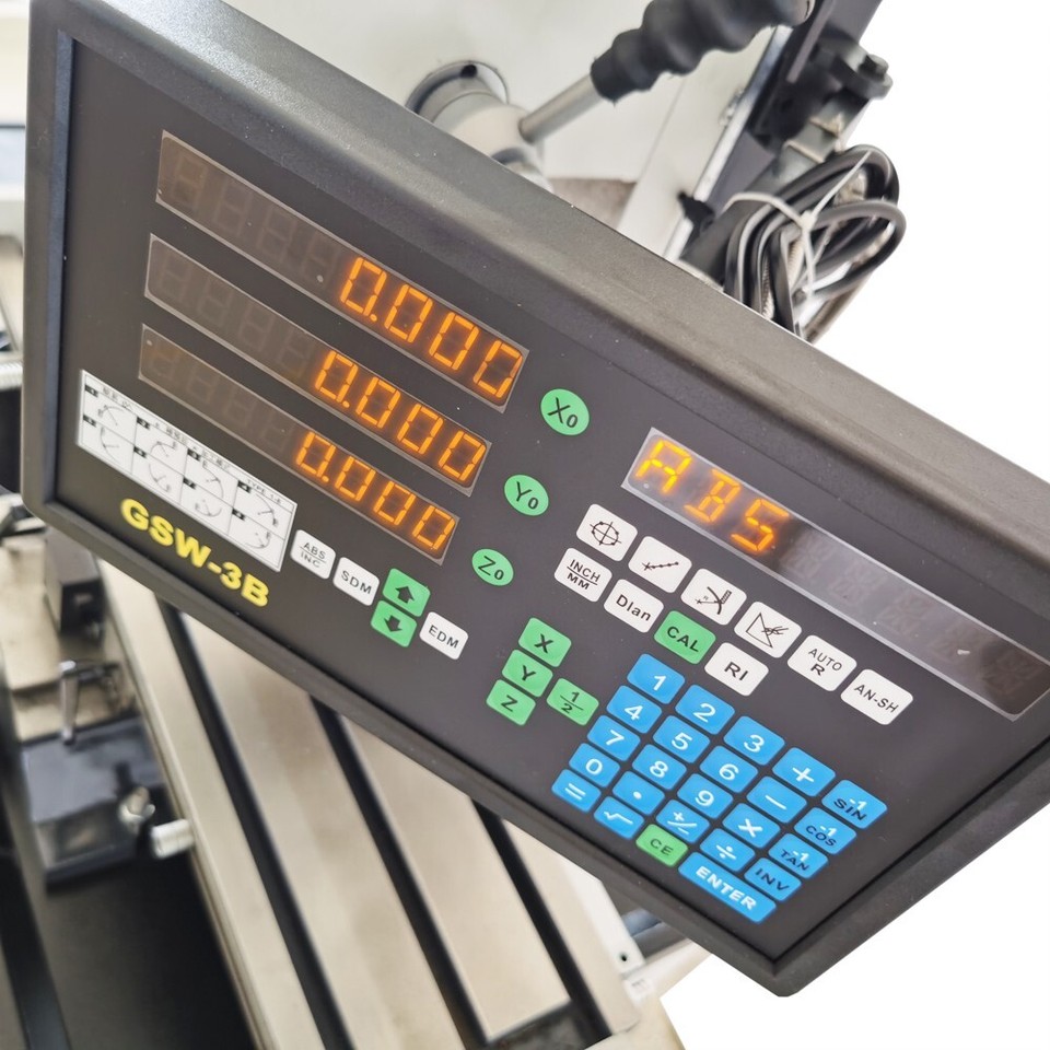 110V R8 Milling Drilling Machine with Power Feed/Grating Ruler/Bench ...