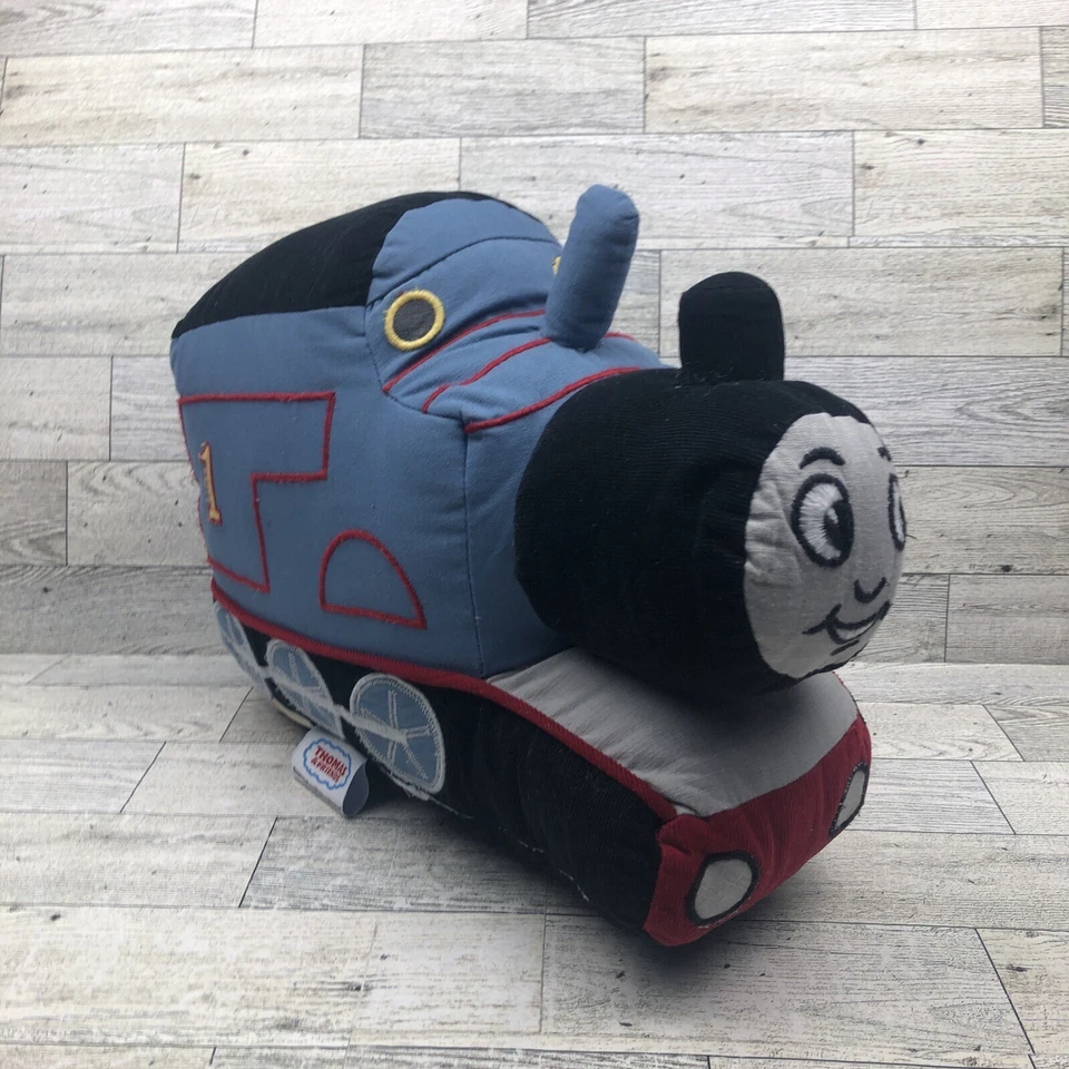 Pottery Barn Kids Thomas  and Friends The Train Shaped Pillow Blue Black Red - Image 3 of 4