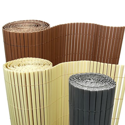 8€/m² Bambus PVC Sichtschutzmatte Sichtschutz Zaun Balkon Garten