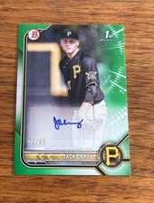 2022 Bowman #PPA-JC Jack Carey /99 Auto Green
