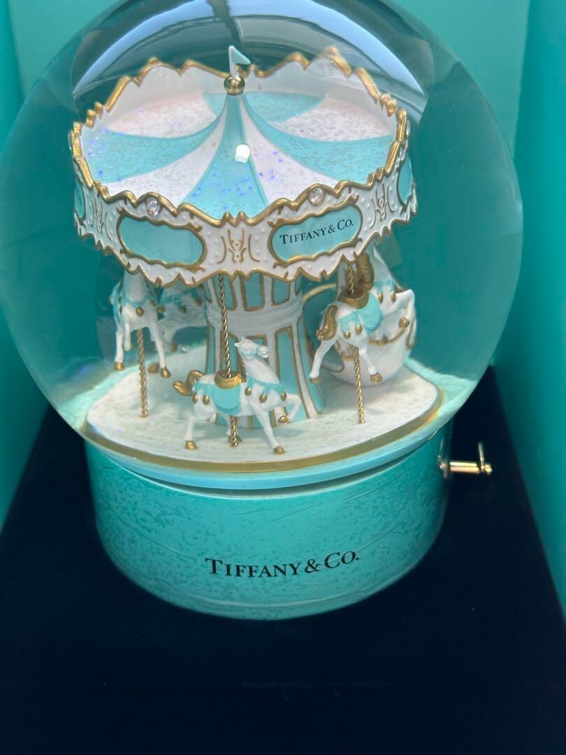 TIFFANY & Co. メリーゴーランド オルゴール Tiffany & Co. Snow Globe Carousel Music Box V.I.P. Limited Large