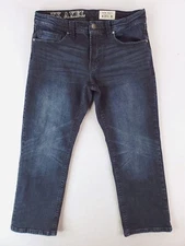 Axel Jeans Mens 32x28 Slim Bootcut Dark Wash Stretch Denim Pants