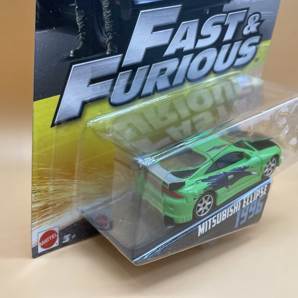 Mitsubishi Eclipse Fast Furious 1996 Mattel 1:55 Mattel 1/55 y cardado 12/32 Foto 4 de 4