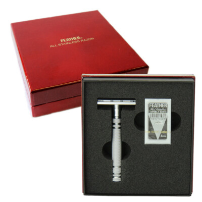 Feather AS-D2 Stainless Razor with 5 Hi-Stainless Double Edge
