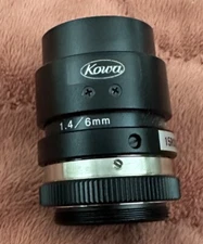 KOWA LM6NCL 1/2” 6mm/F1.4 Manual C-Mount Factory Automation CCTV LENS