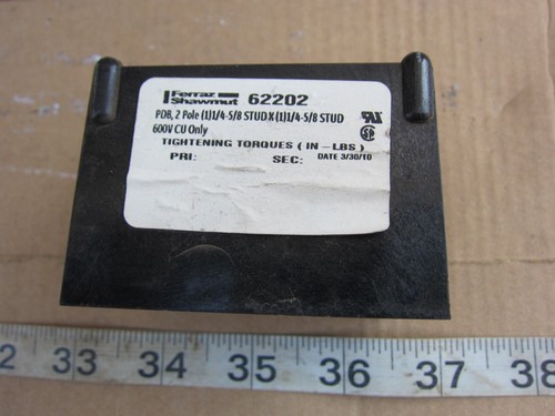 Blocco distribuzione Ferraz Shawmut 62202 2P 600V, usato - Foto 4 di 4