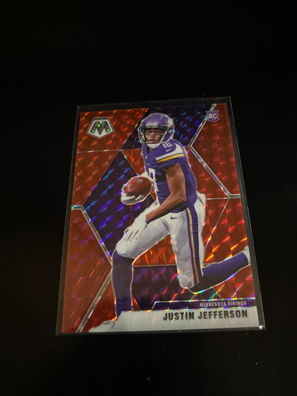 Justin Jefferson 2020 Panini Mosaic Red Prizm /80 RC Vikings 209