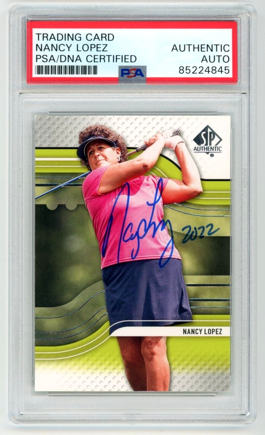 Nancy Lopez Signed 2012 Upper Deck SP Authentic Golf Card #18- PSA