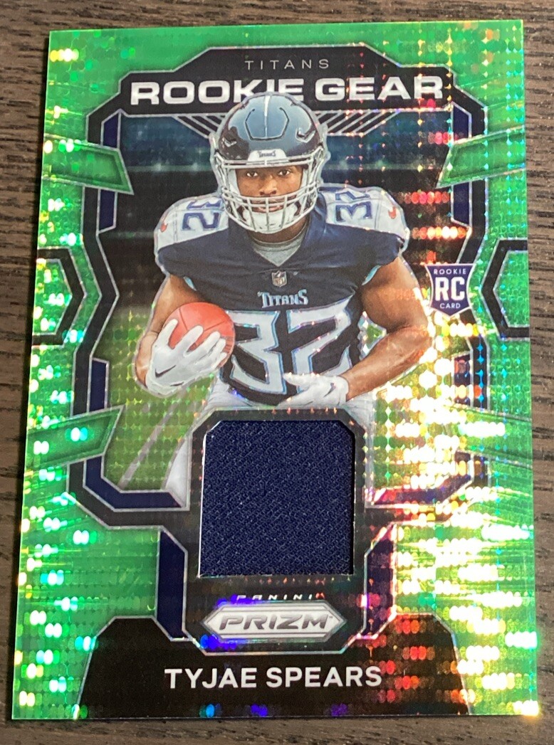 2023 Panini Prizm Tyjae Spears #RG-TS Rookie Gear Neon Green Pulsar Relic!