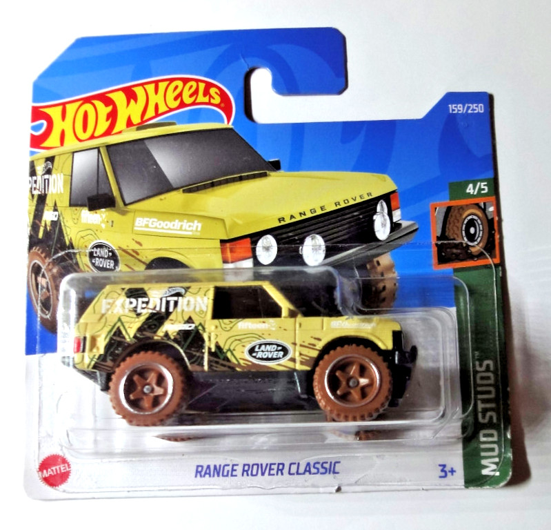 Hot Wheels - Range Rover Classic - Yellow - Mud Studs 2022 - HCX52