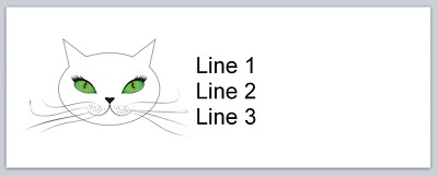 Personalized Address Labels Cat Face (JX 358)