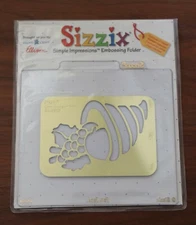 Provo Craft Ellison Sizzix Cornucopia  Embossing Folder # 38-9525 NEW NIP ak