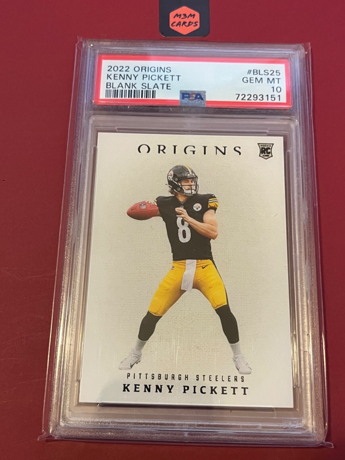 2022 Origins KENNY PICKETT Steelers RC Case Hit Blank Slate SSP PSA 10