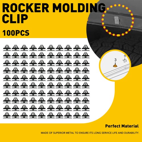 Rocker 100Pcs Door Moulding Clip With Sealer Fasteners Clip Fit For 11571175 GM - Picture 9 of 14