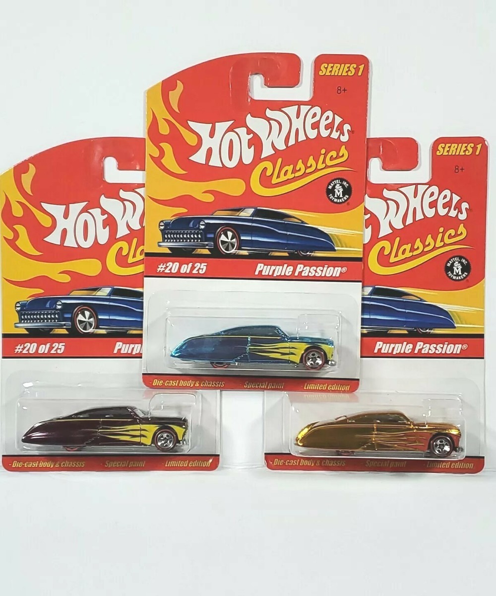 3) Hot Wheels Lot Classics Series 1 Purple Passion #20/25
