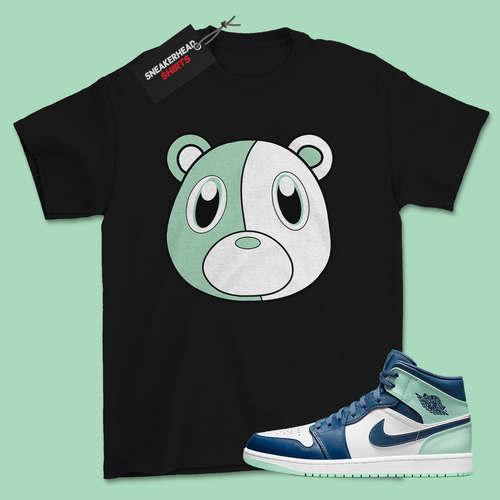 Shirt for Jordan 1 Mid Mystic Navy Blue 