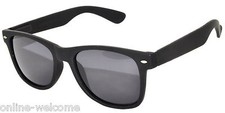 CLASSIC 80s VINTAGE RETRO DARK SMOKE LENS SUNGLASSES BLACK FRAME MATTE