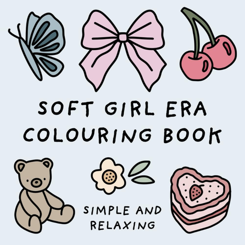 Soft Girl Era Colouring Book (Simple and Relaxing Bold Designs for Adults & Chil - Picture 6 of 12