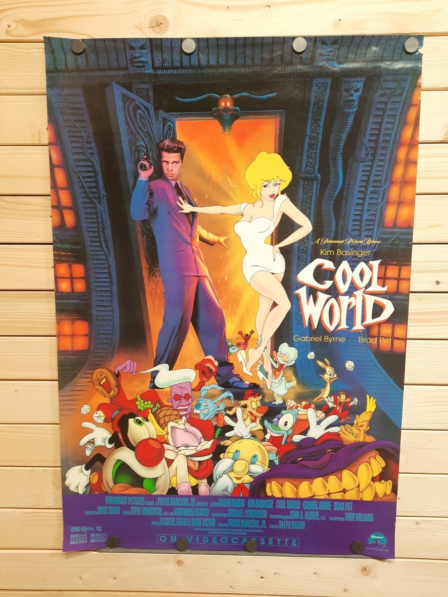 Cool World Original SS Movie Poster 27x40 Kim Basinger Brad Pitt