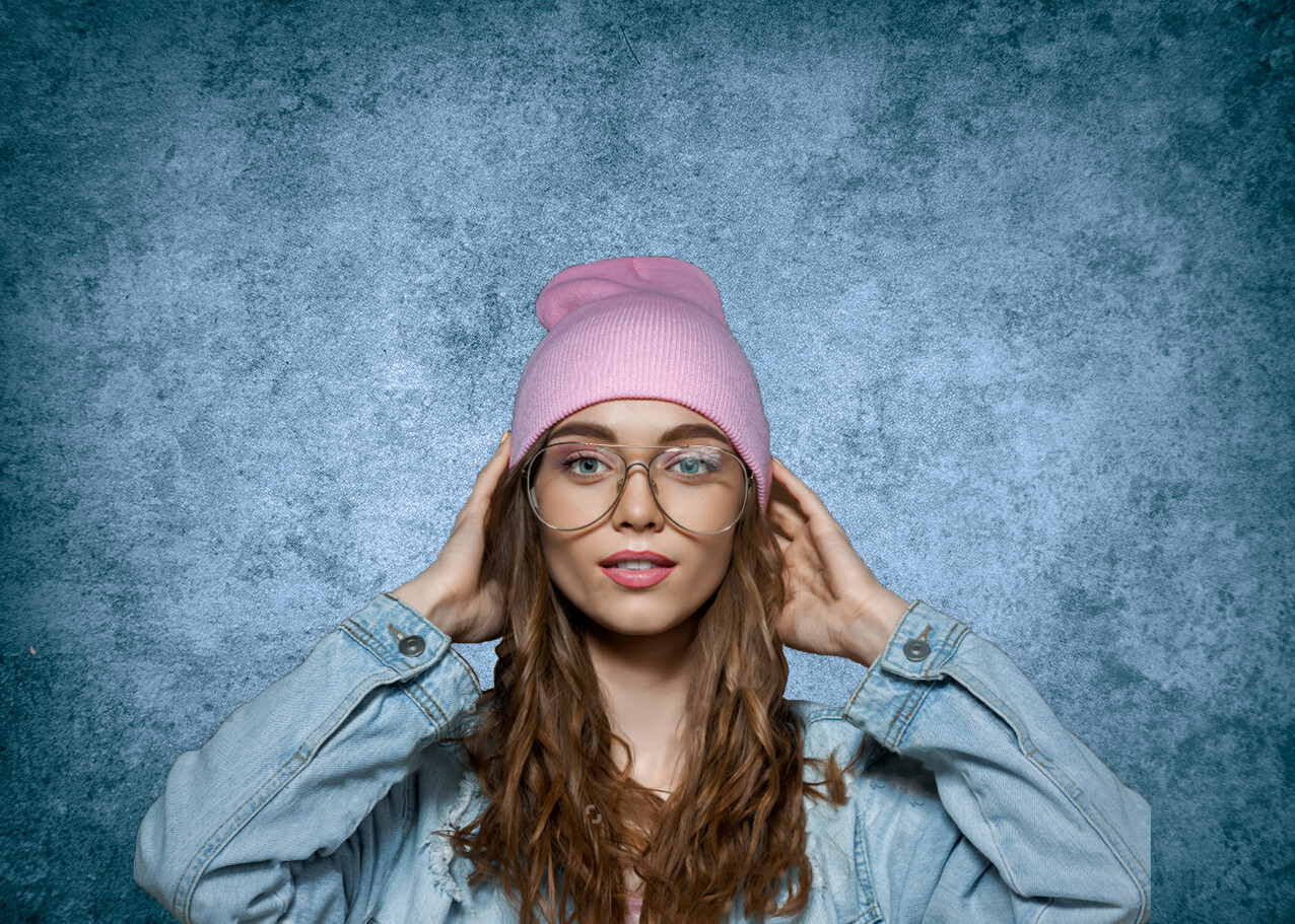 Fog Blue Backdrop Retro Premium Texture Portrait Photo Studio Props