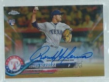 RONALD HERRERA 2018 TOPPS CHROME ON CARD AUTO GOLD REFRACTOR ROOKIE RC #D 47/50
