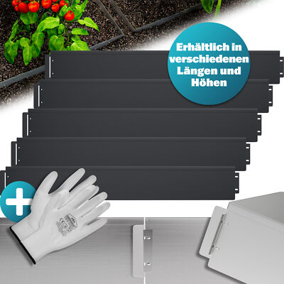 GARDEBRUK  Rasenkante Beeteinfassung Metall Mähkante Beetumrandung 14cm/18cm