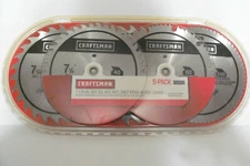 CRAFTSMAN 5-Pack 7 1/4" New Steel Saw Blade Combo SEALED Package FITS 5/8" ARBOR