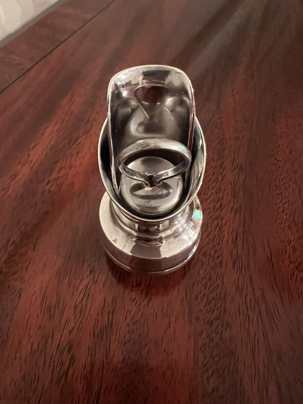 Vintage and classy silver wine pourer and cork