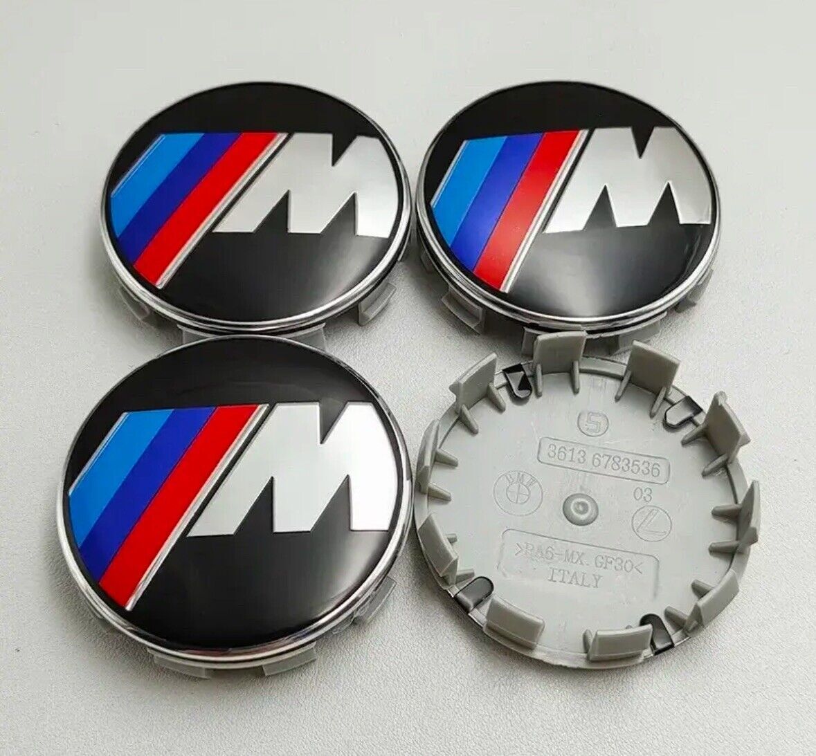 BWM 4 Pcs 68mm Fit M Performance Wheel Rim Cover Hub Center Caps Logo Emblem