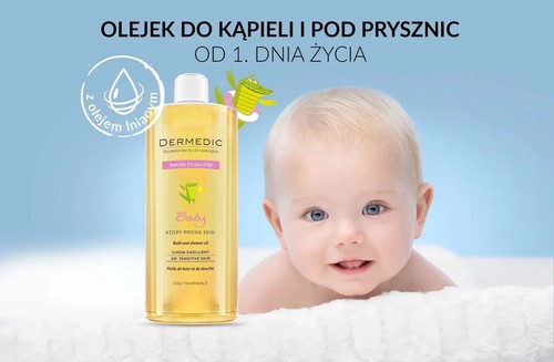 Dermedic Baby Bath And Shower Oil From 1st Day Of Life – Bottle 500ml