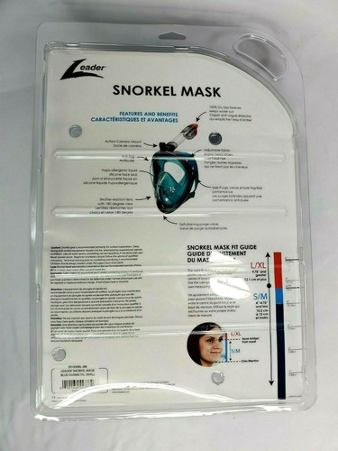 Full Face Snorkel Mask Aqua Gun Metal Leader Small/Medium New - Picture 3 of 5