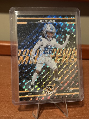 2025 Panini Mosaic - Touchdown Masters Jahmyr Gibbs #6 Orange Fluorescent Prizm
