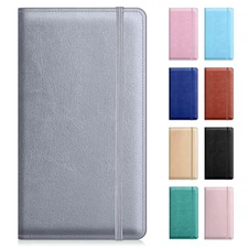 Checkbook Cover for Personal Checkbook，Pu Leather Check Book Covers for Gray