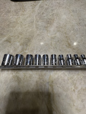 #ad Snap On 10 piece 1 4 drive 6 point SAE shallow socket set $99.00