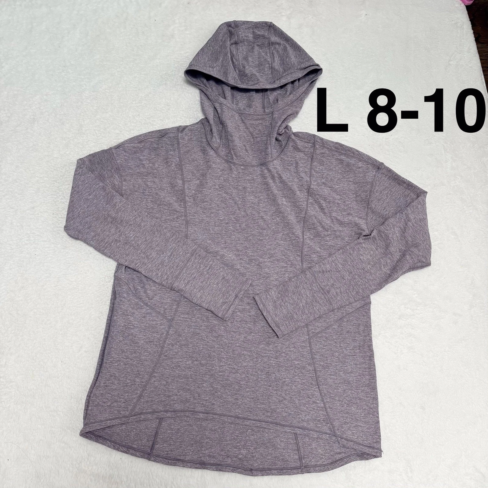 Lululemon Women Ready To Rulu Pullover Active Mulberry Heathered Hoodie L Purple