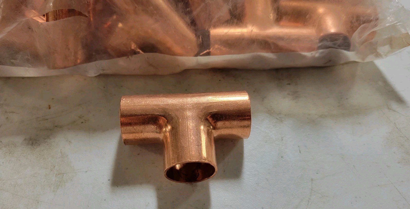 Pack of 22 Mueller 3/4" x 3/4" x 3/4" Copper Tee CxCxC Sweat Plumbing Fitting