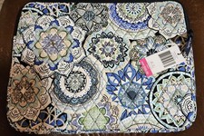 Vera Bradley Laptop Sleeve, NWT, 14 x 10.75 x 1", Blue Floral Sketched Medallion