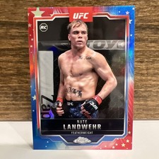 2025 Topps Chrome UFC #85 Nate Landwehr Rookie Red & Blue Refractor