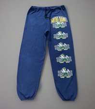 80s Artex Rare NOTRE DAME Leg LOGOS Sweatpants .gusset.made USA /large