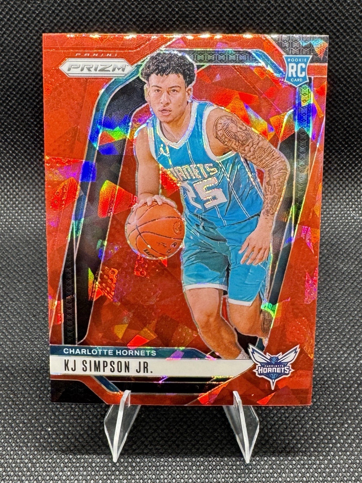 2024-25 Panini Prizm - KJ Simpson Jr. #247 Red Ice Prizm (RC)