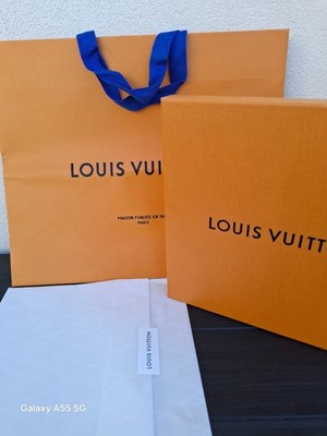  Authentic Louis Vuitton Orange Box 27x27x3 cm + Original Papiertüte sehr gut