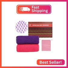 African Net Sponge Authentic African Exfoliating Net Sponge with Knots Afro Body