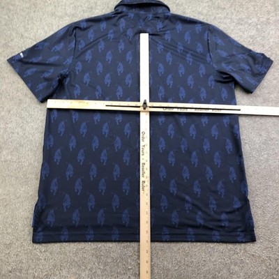 RLX Ralph Lauren Polo Shirt Mens Large Blue Tiger Pelican Hill