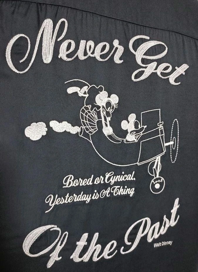 TK Takeo Kikuchi x Disney Mickey Bowling Shirt Negro Talla 3 - Imagen 3 de 4