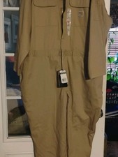 CARHARTT COVERALLS,KHAKI,52 SHORT, FIRE RESISTANT