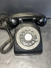 Vintage BELL SYSTEM WESTERN ELECTRIC Rotary Telephone CD 500 Black-UNTESTED