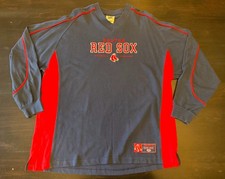 Vintage Lee Sports MLB T Shirt XL Boston Red Sox MLB Blue Red Long Sleeve Shirt