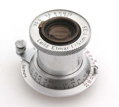 Leitz Wetzlar Elmar 3,5/5 cm M39 Nr.1086315 Baujahr 1953 ''red scale''