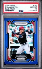 2024 Panini Prizm Dylan Crews Blue /199 #183 PSA 10 Gem Mint