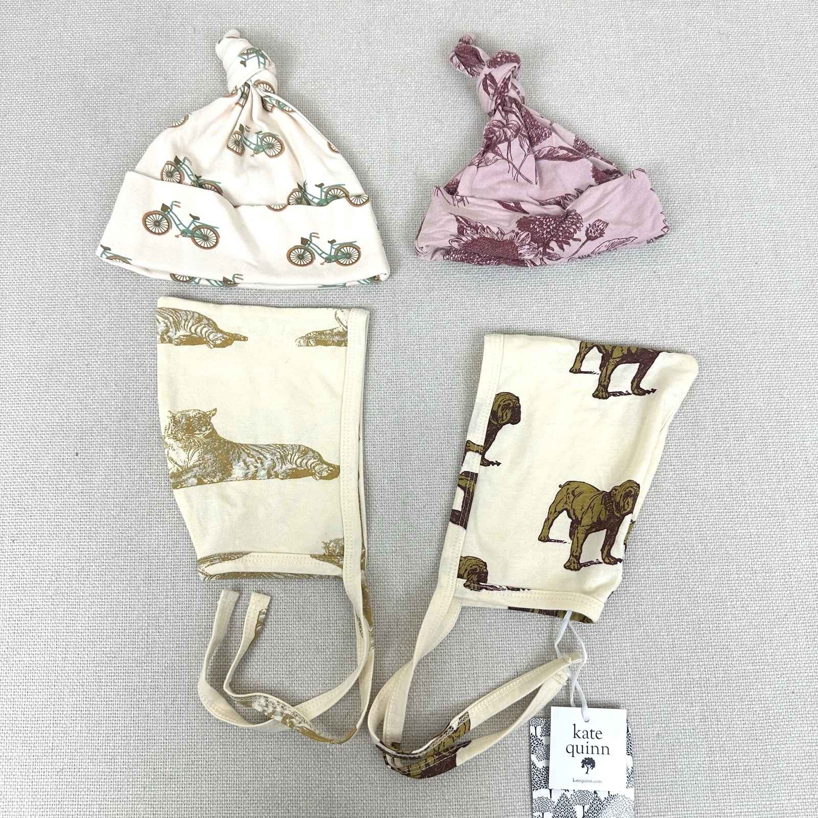 Kate Quinn 6 - 12 Month New w/ Tags Beanie Elf Bonnet Hat Lot, Baby Boy or Girl